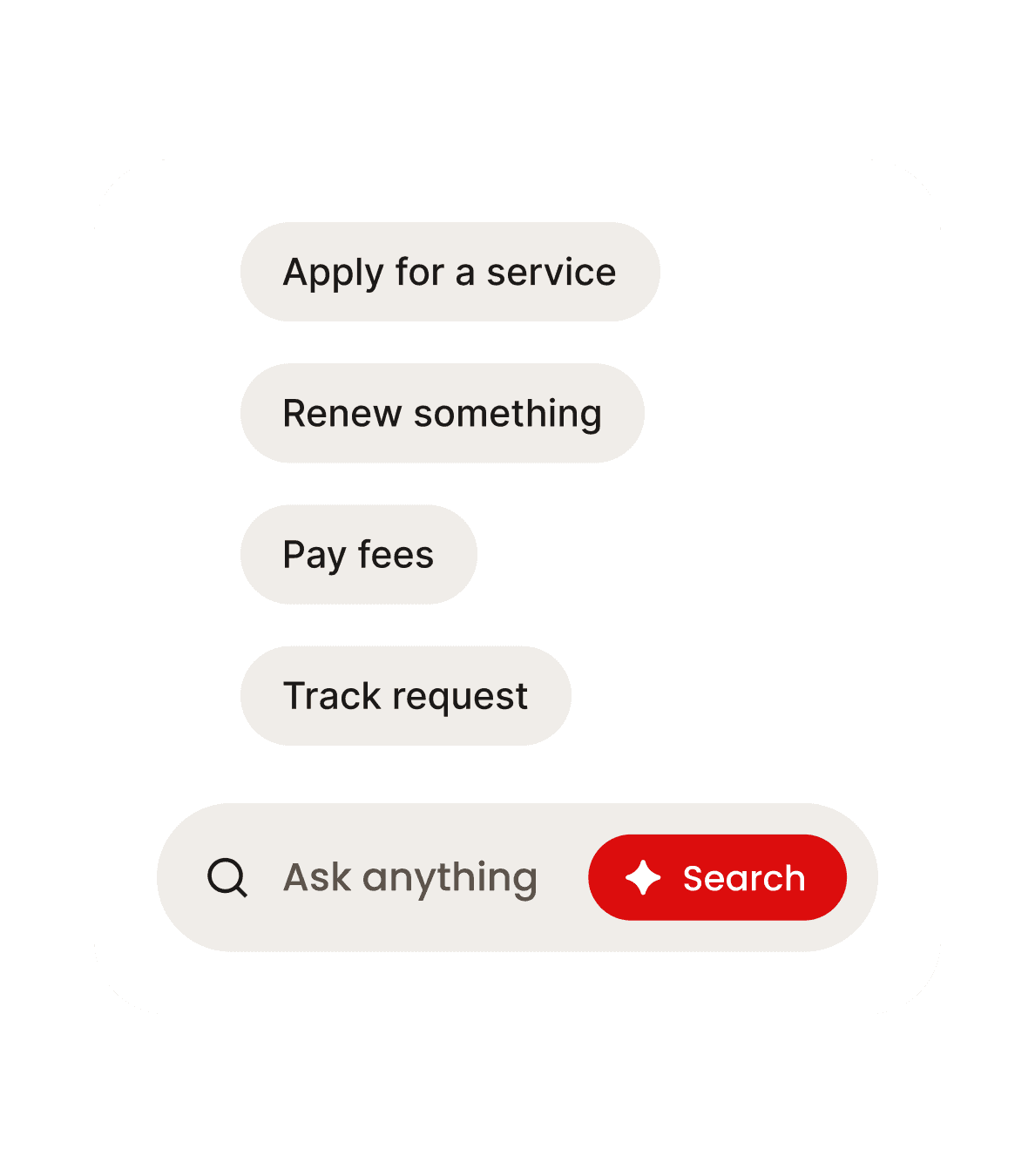 AI-assisted service search on mobile